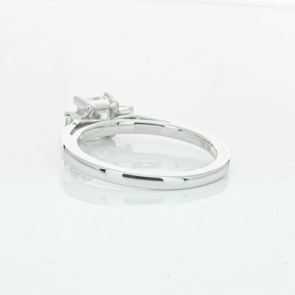 18ct White Gold .80ct Princess Cut Diamond Olympus Ring