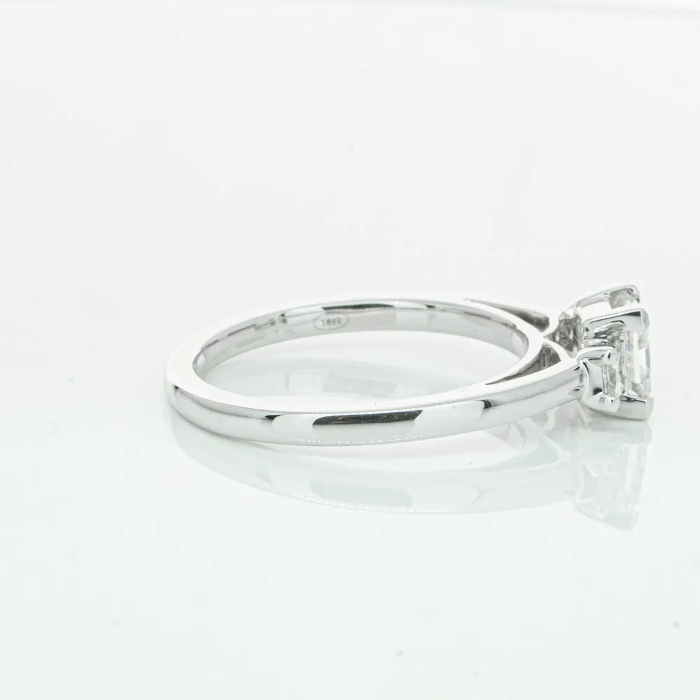 18ct White Gold .80ct Princess Cut Diamond Olympus Ring