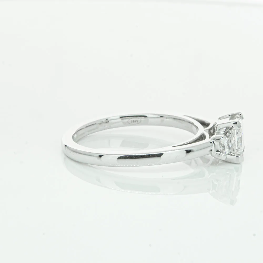 18ct White Gold .80ct Princess Cut Diamond Olympus Ring