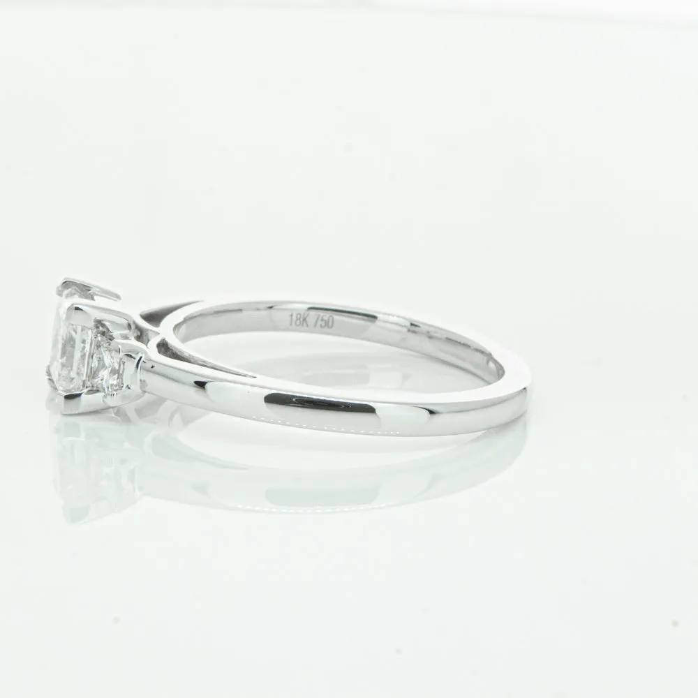 18ct White Gold .80ct Princess Cut Diamond Olympus Ring