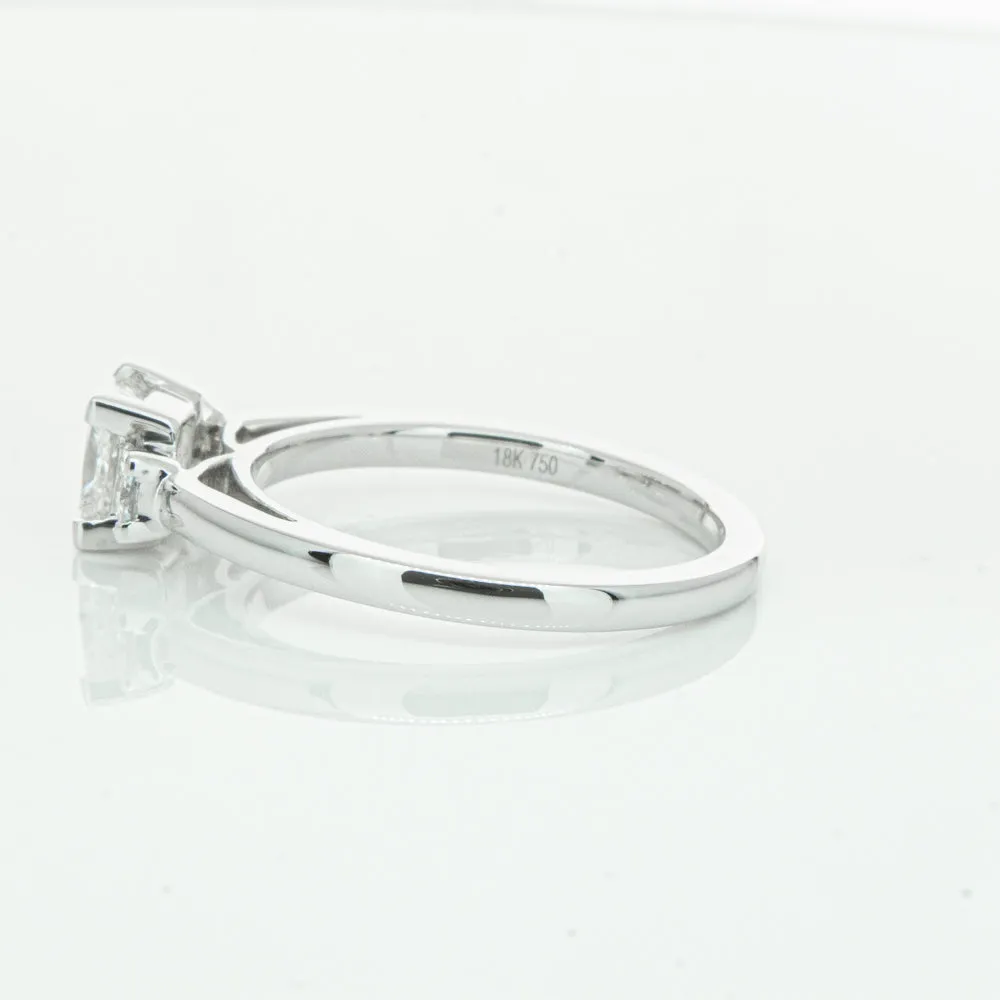 18ct White Gold .80ct Princess Cut Diamond Olympus Ring