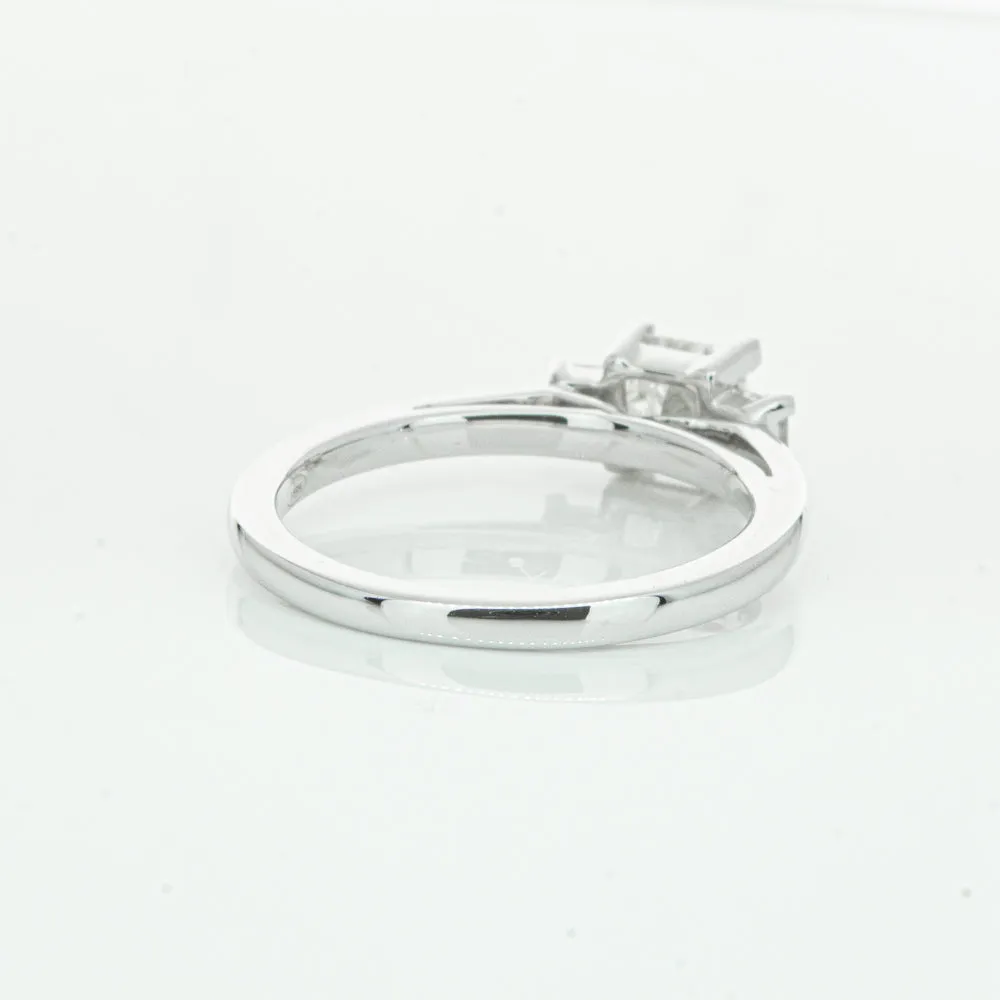 18ct White Gold .80ct Princess Cut Diamond Olympus Ring