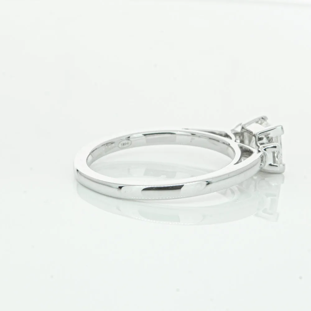 18ct White Gold .80ct Princess Cut Diamond Olympus Ring