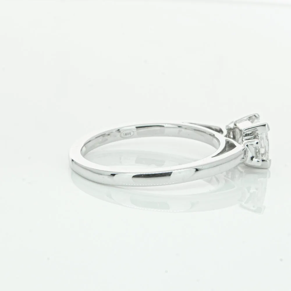 18ct White Gold .80ct Princess Cut Diamond Olympus Ring