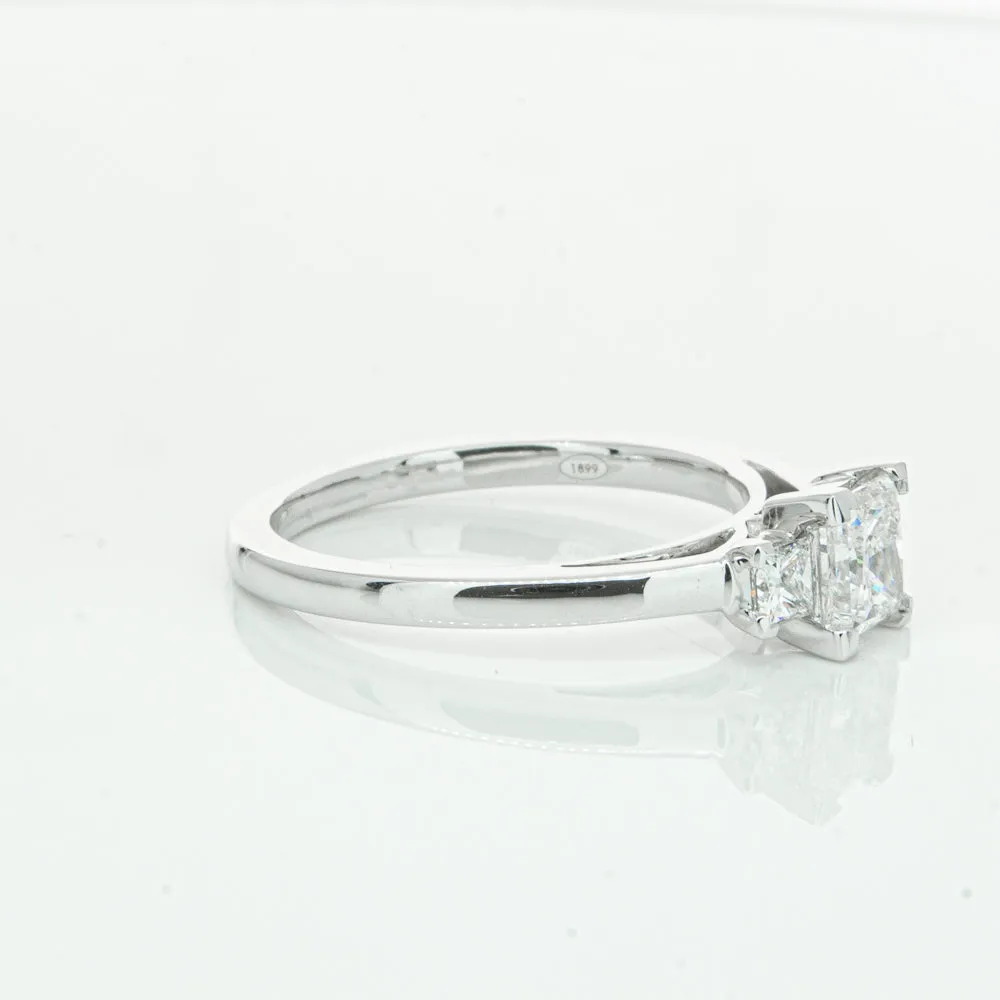 18ct White Gold .80ct Princess Cut Diamond Olympus Ring