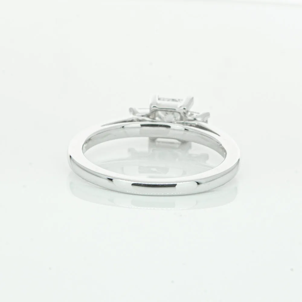 18ct White Gold .80ct Princess Cut Diamond Olympus Ring