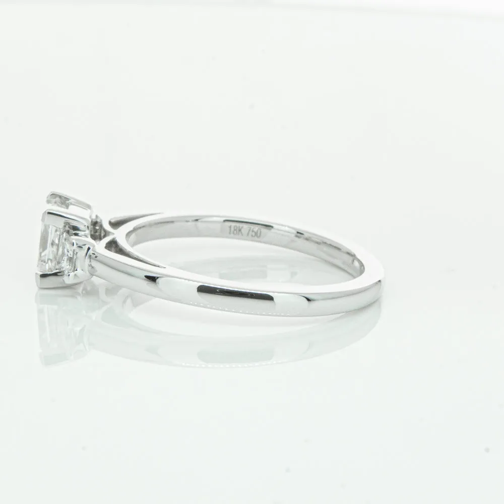 18ct White Gold .80ct Princess Cut Diamond Olympus Ring