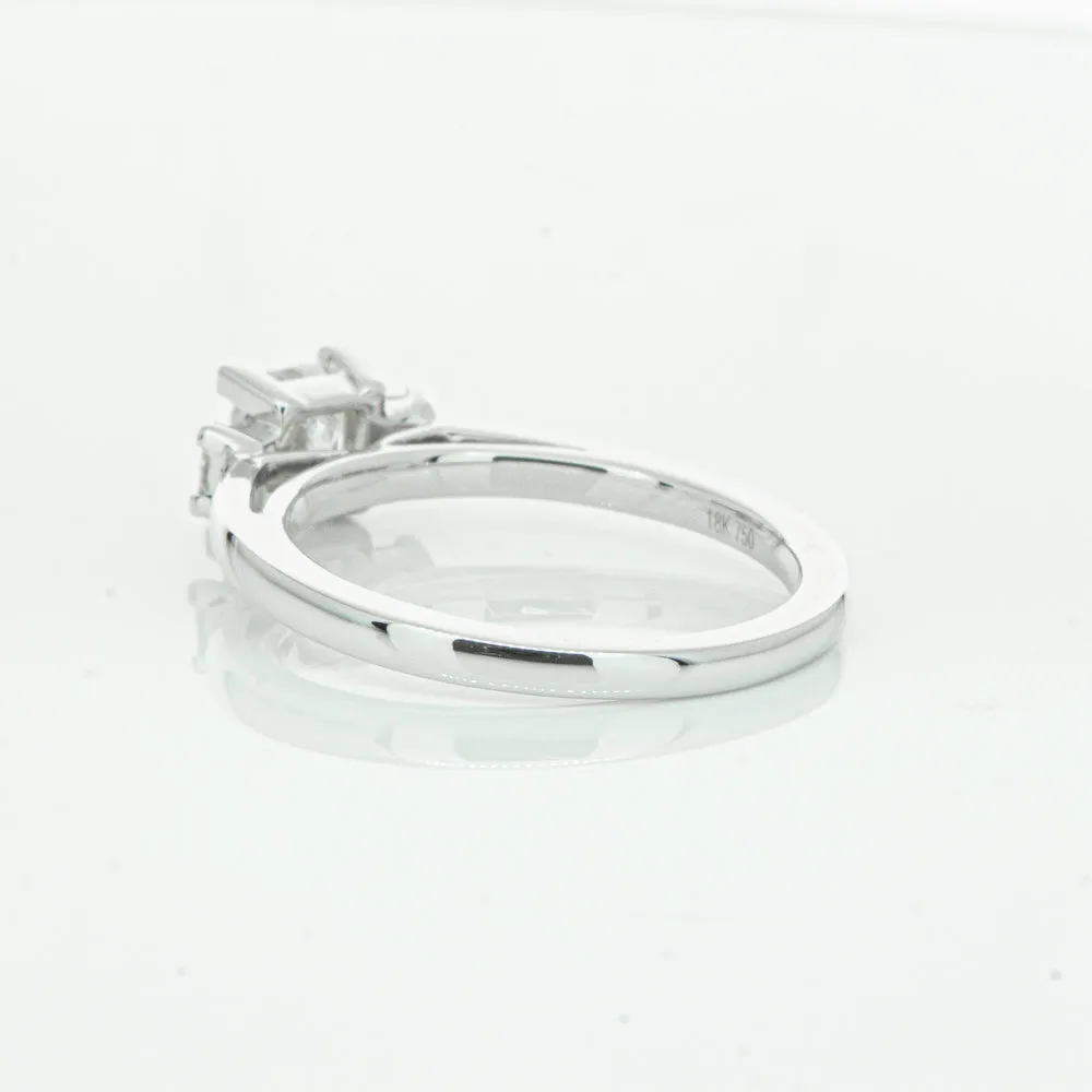 18ct White Gold .80ct Princess Cut Diamond Olympus Ring