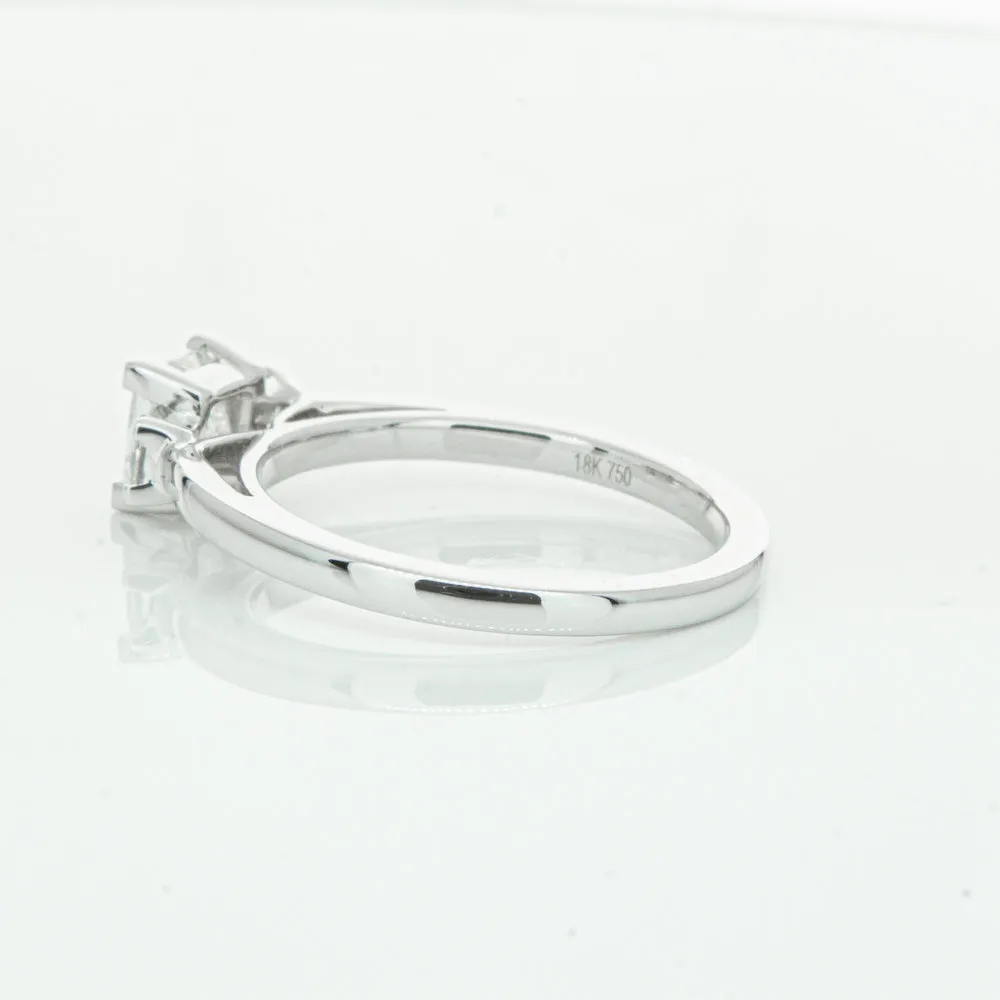 18ct White Gold .80ct Princess Cut Diamond Olympus Ring