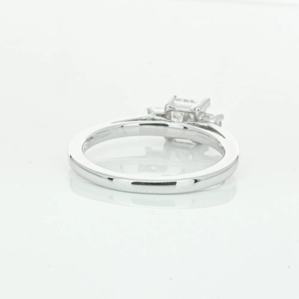 18ct White Gold .80ct Princess Cut Diamond Olympus Ring