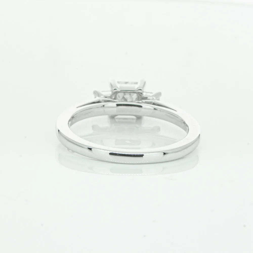 18ct White Gold .80ct Princess Cut Diamond Olympus Ring