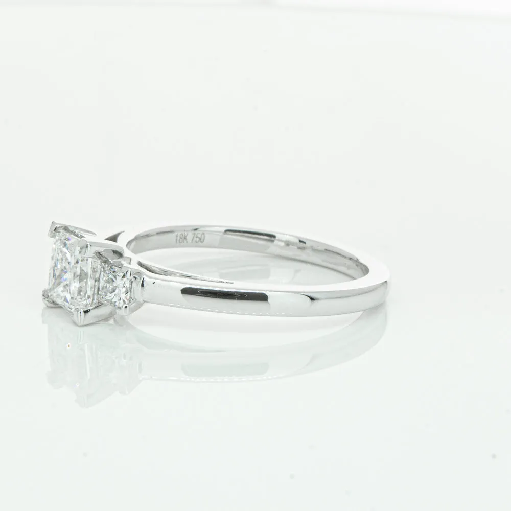 18ct White Gold .80ct Princess Cut Diamond Olympus Ring