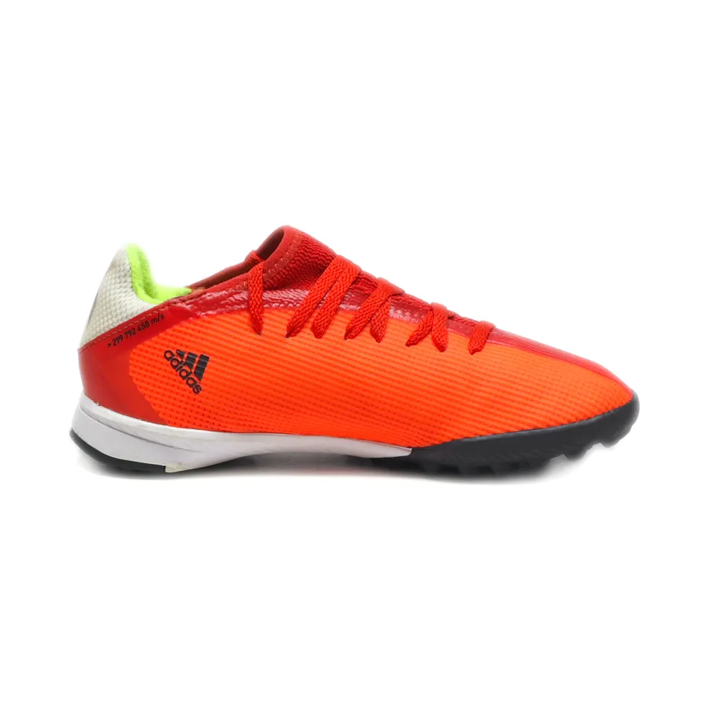 Adidas Kids' X Speedflow.3 Meteorite Pack Turf Ground Football Sport Shoes Pu Leather Orange Colour For Kids