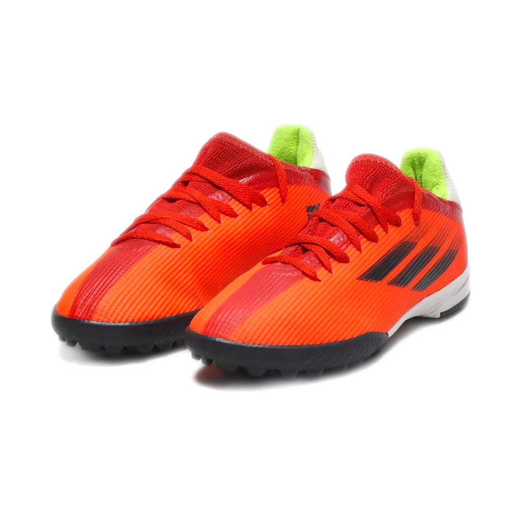 Adidas Kids' X Speedflow.3 Meteorite Pack Turf Ground Football Sport Shoes Pu Leather Orange Colour For Kids