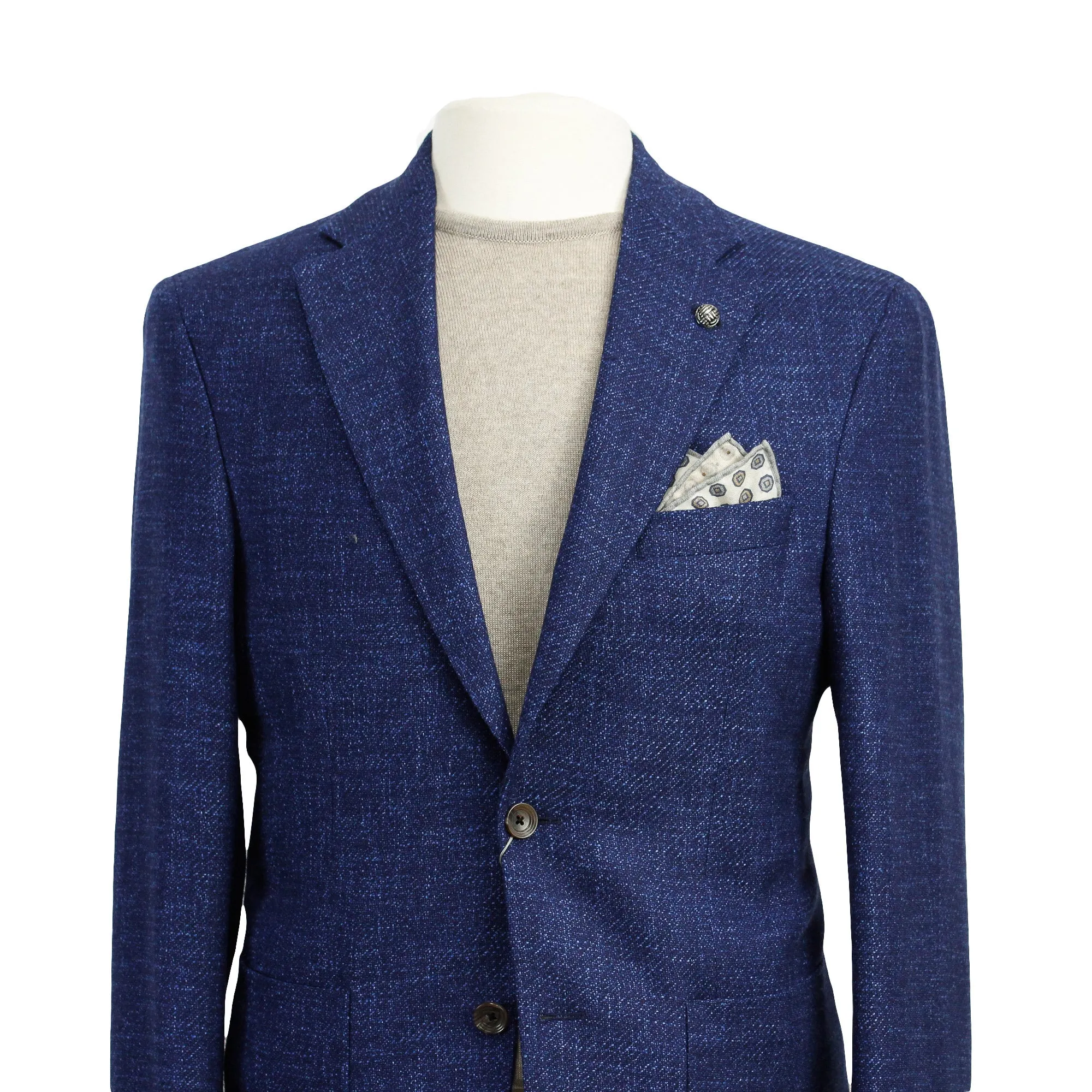 Blue Neat Morton Contemporary Fit Wool-Silk-Linen Sport Jacket - Jack Victor