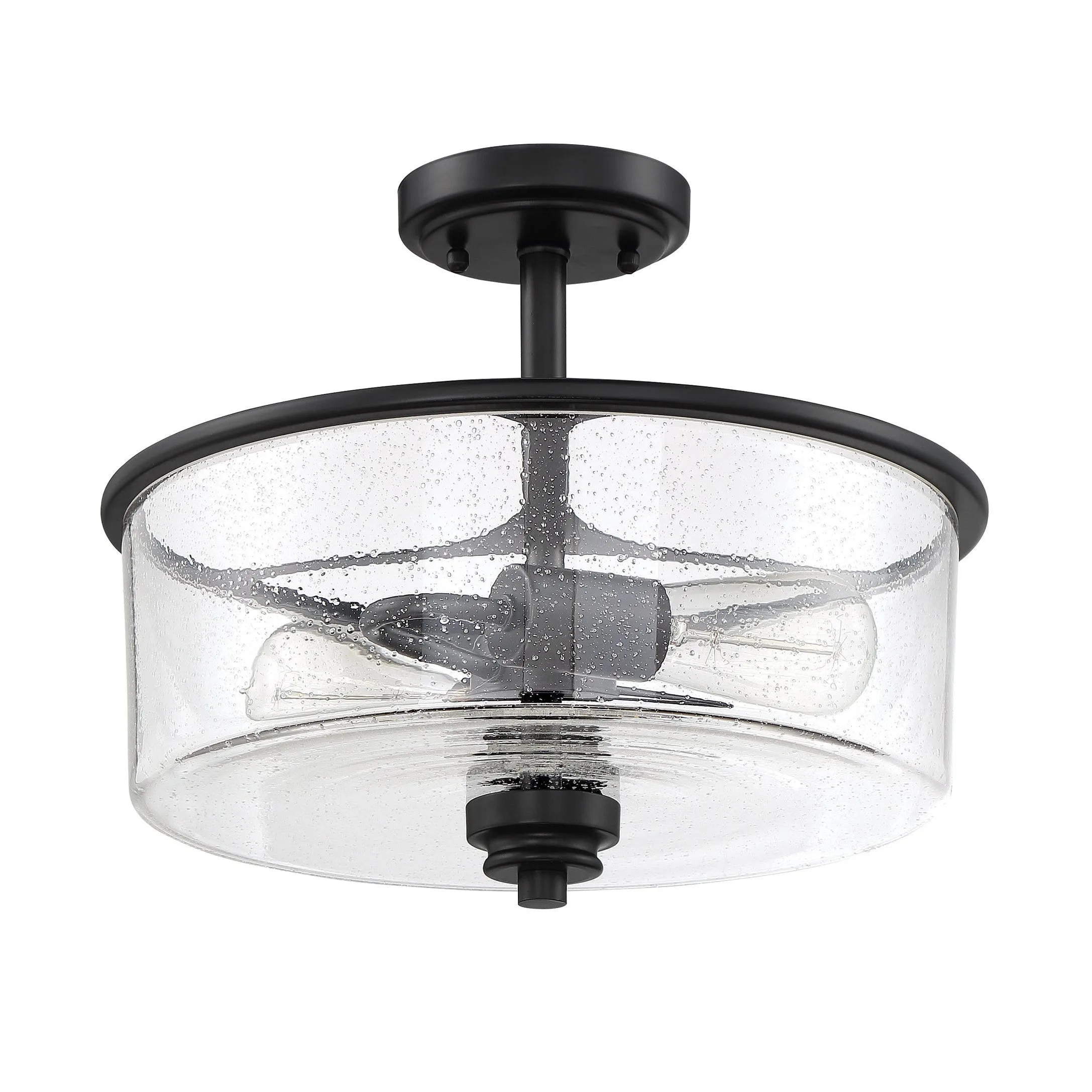 Bolden 2 Light Convertible Semi Flush in Flat Black