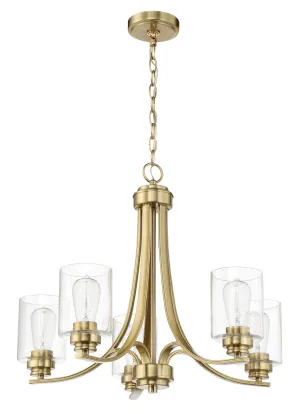 Bolden 5 Light Chandelier in Satin Brass