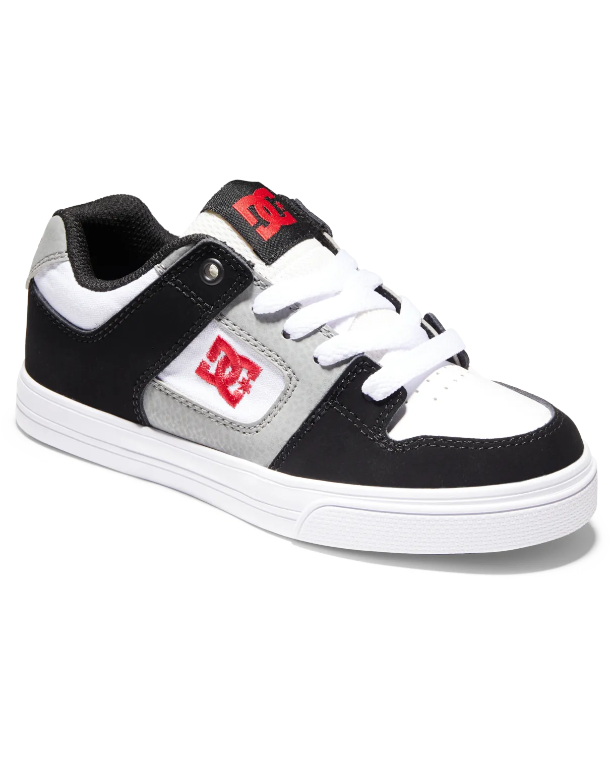 Boys Pure Shoes in White, Black & Red