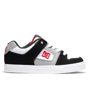 Boys Pure Shoes in White, Black & Red