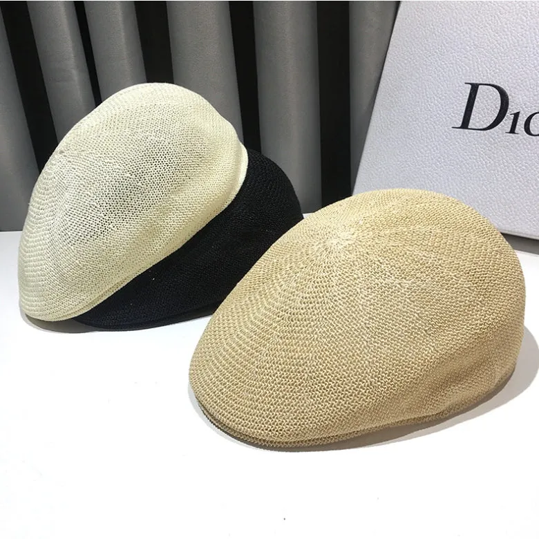 Breathable Mesh Summer Hat Newsboy Ivy Cap Cabbie Flat Cap YZ30176