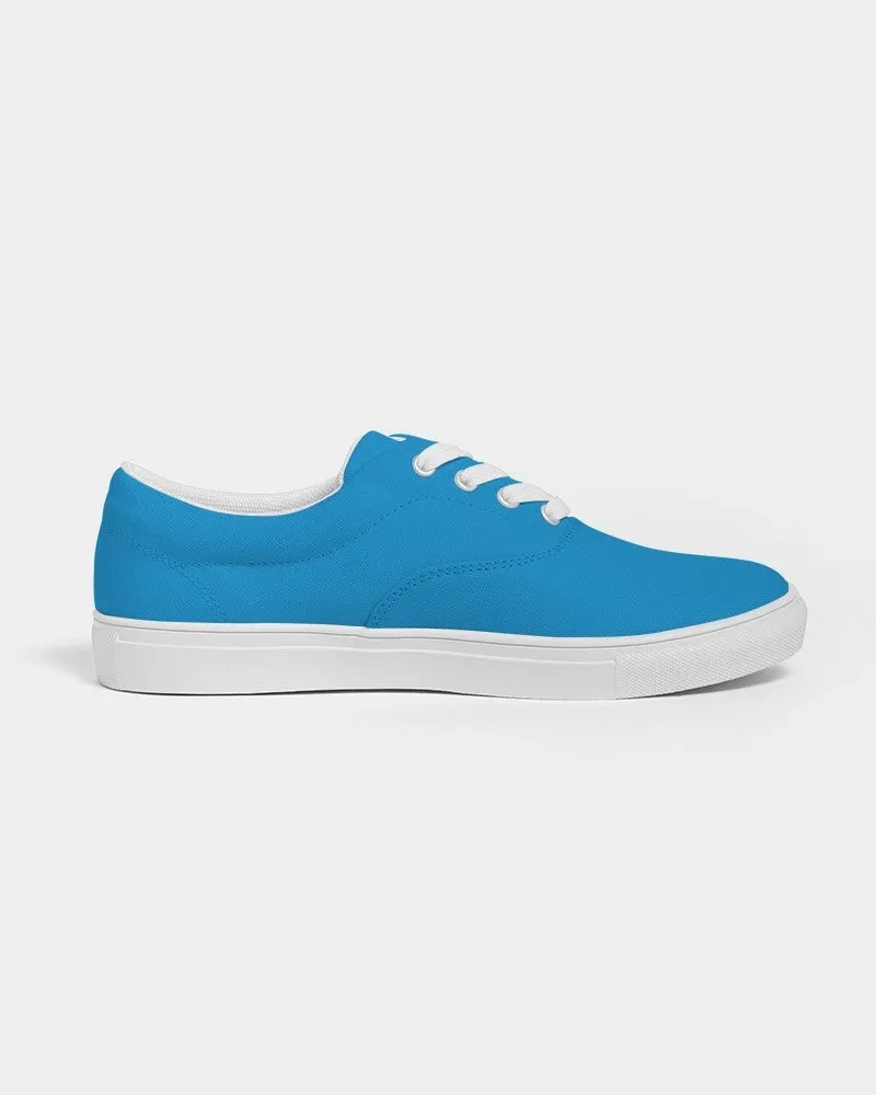 Bright Blue Cyan Women's Canvas Sneakers | Women's | Bright Pure Blue Cyan | C100M25Y0K0