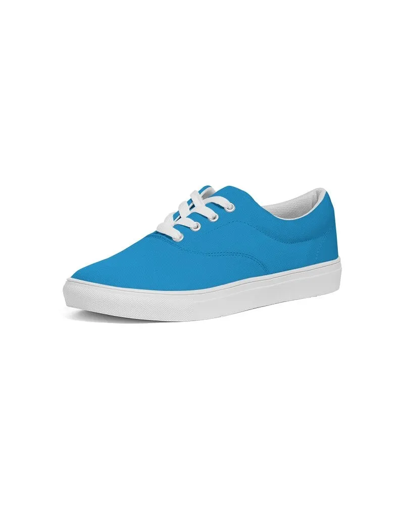 Bright Blue Cyan Women's Canvas Sneakers | Women's | Bright Pure Blue Cyan | C100M25Y0K0