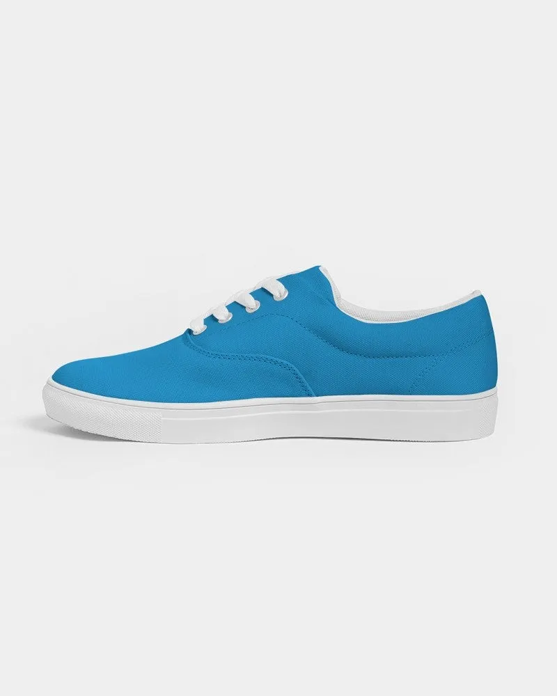 Bright Blue Cyan Women's Canvas Sneakers | Women's | Bright Pure Blue Cyan | C100M25Y0K0