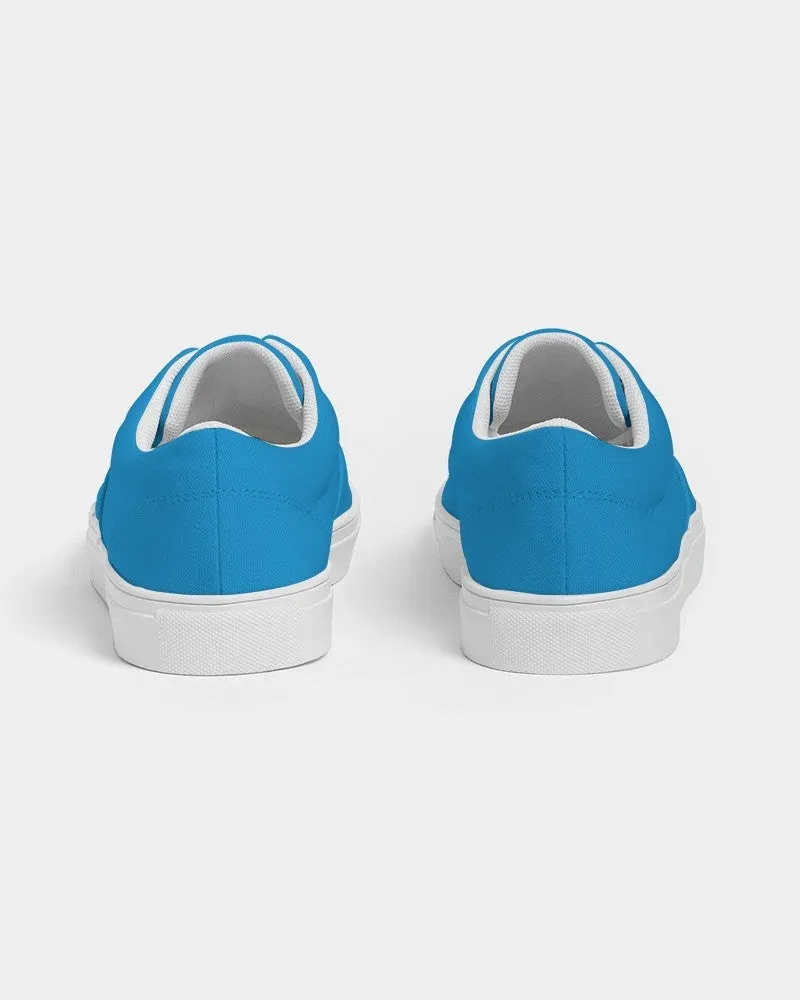 Bright Blue Cyan Women's Canvas Sneakers | Women's | Bright Pure Blue Cyan | C100M25Y0K0