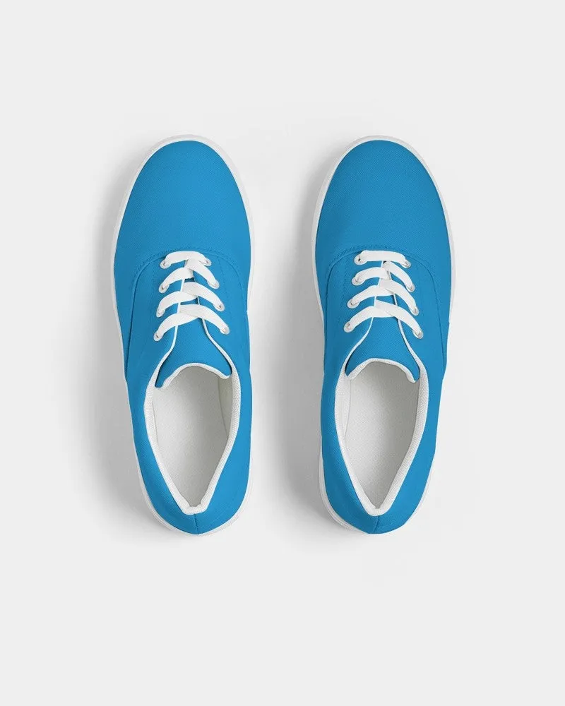 Bright Blue Cyan Women's Canvas Sneakers | Women's | Bright Pure Blue Cyan | C100M25Y0K0