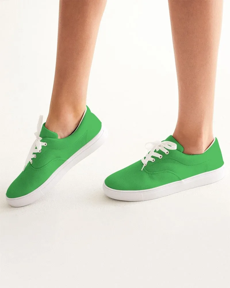 Bright Green Women's Canvas Sneakers | Women's | Bright Pure Green | C75M0Y100K0