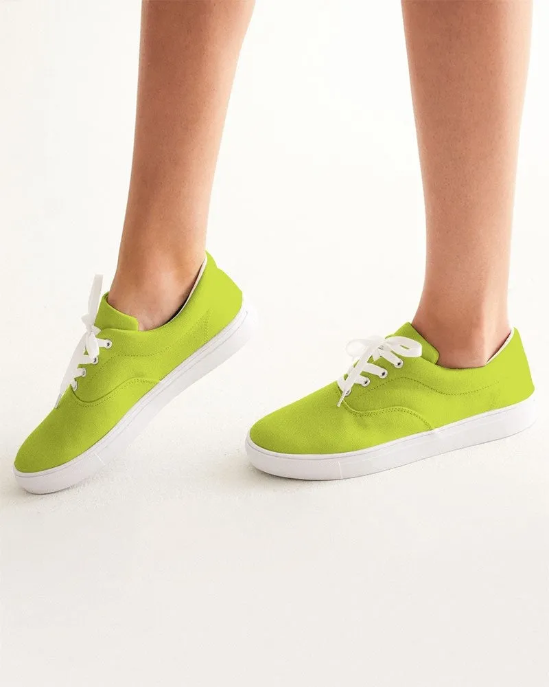 Bright Yellow Warm Green Women's Canvas Sneakers | Women's | Bright Pure Yellow Warm Green | C25M0Y100K0