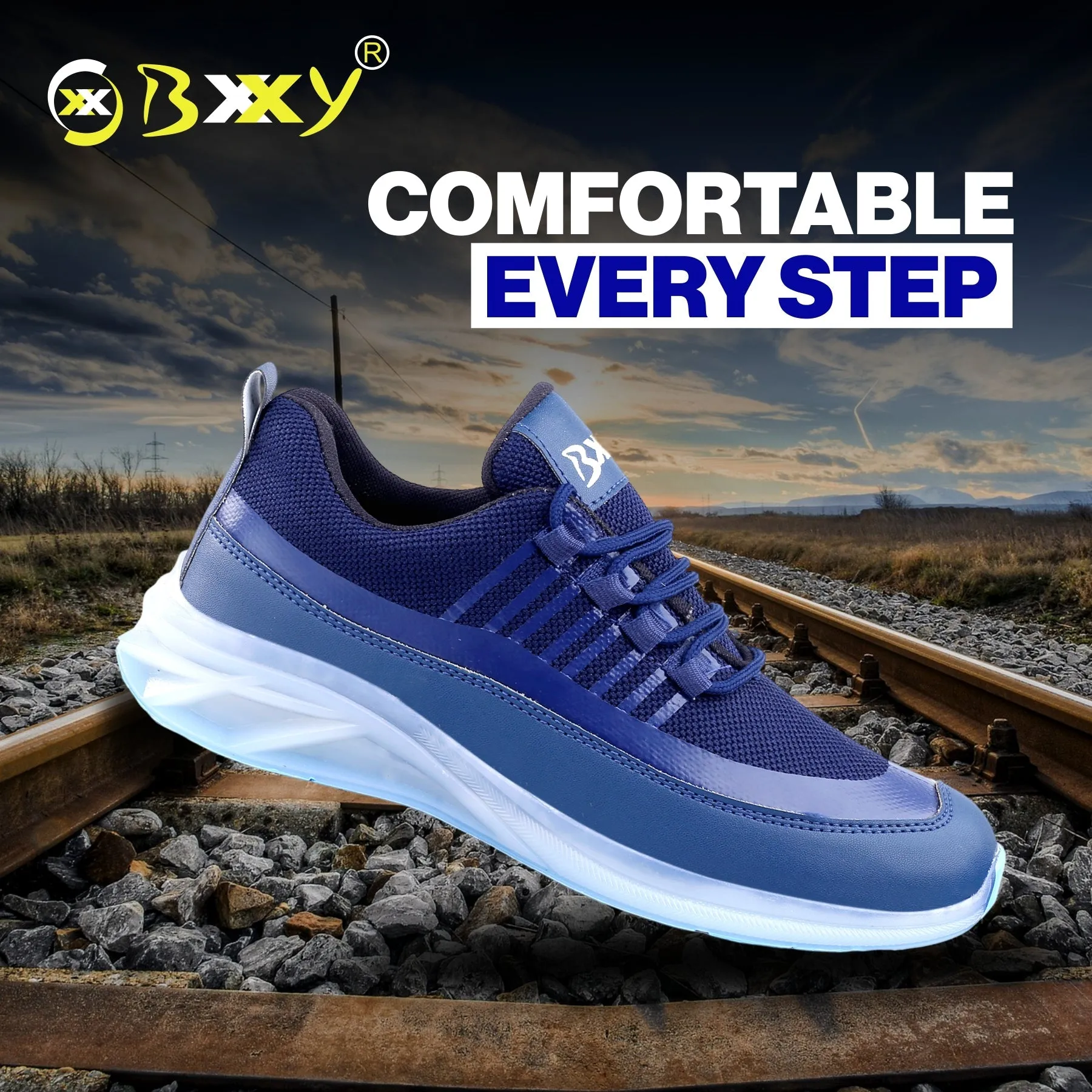 Bxxy's Designer Sports Shoes On Transparent Sole