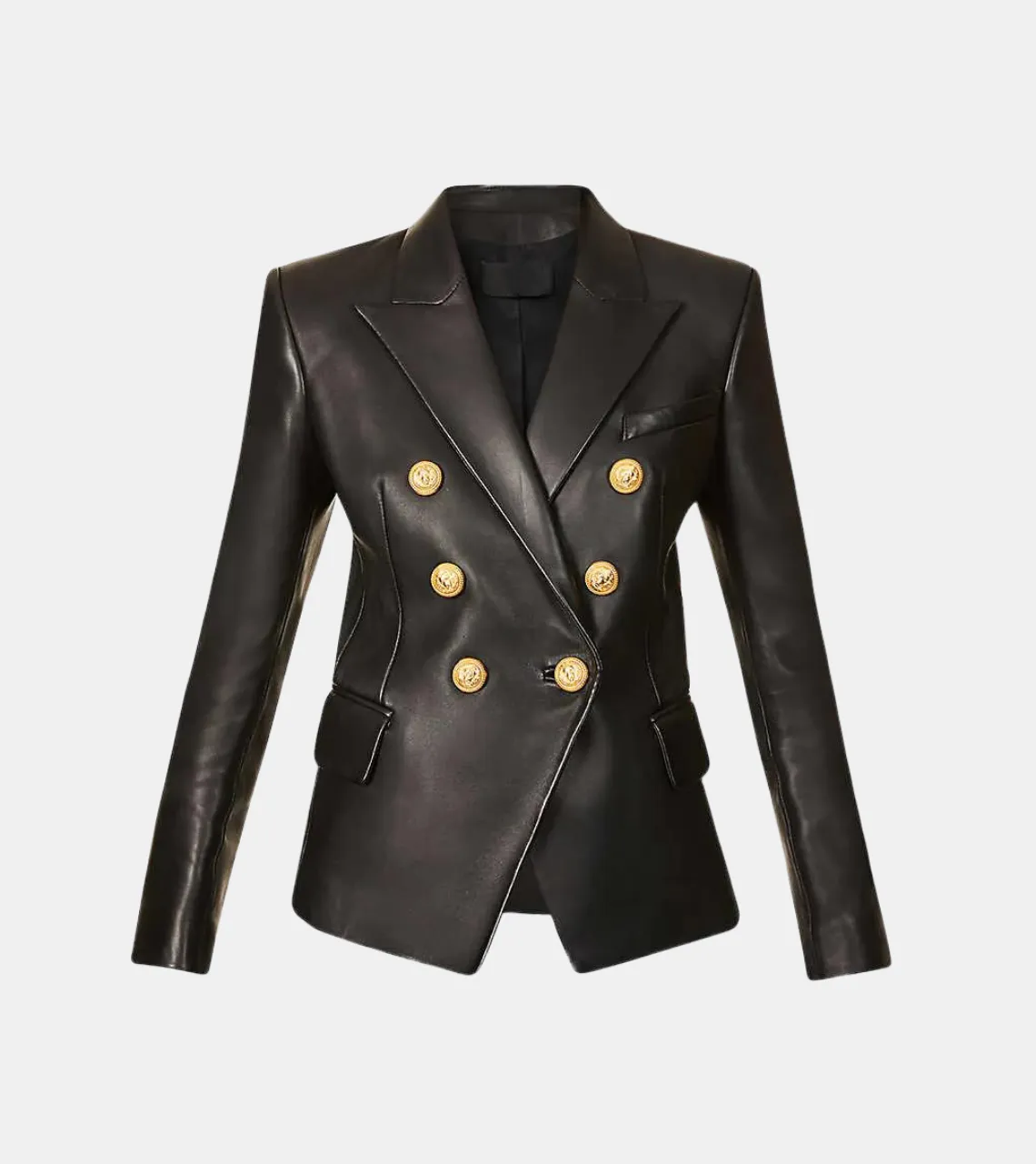 Clarissa Women's Black Leather Blazer