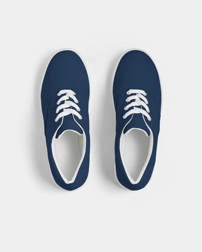 Dark Blue Men's Canvas Sneakers | Men's | Dark Pure Blue | C100M50Y0K80