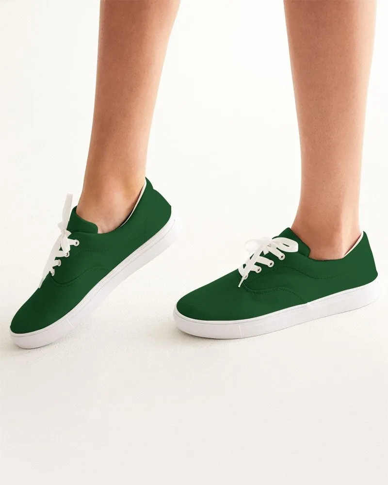 Dark Green Women's Canvas Sneakers | Women's | Dark Pure Green | C100M0Y100K80