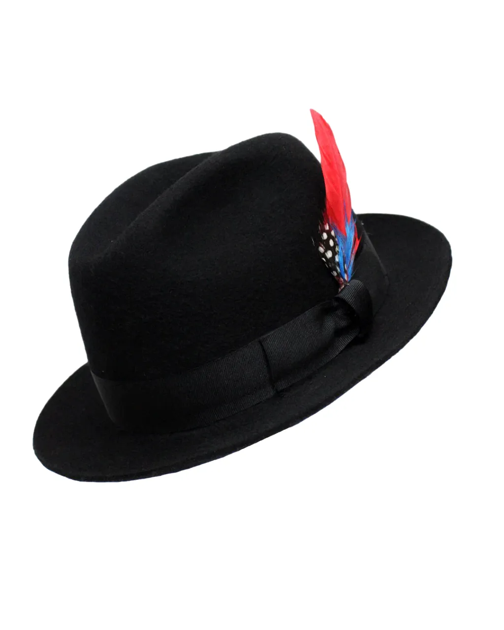 DOBBS Style Black Trilby Fedora Hat