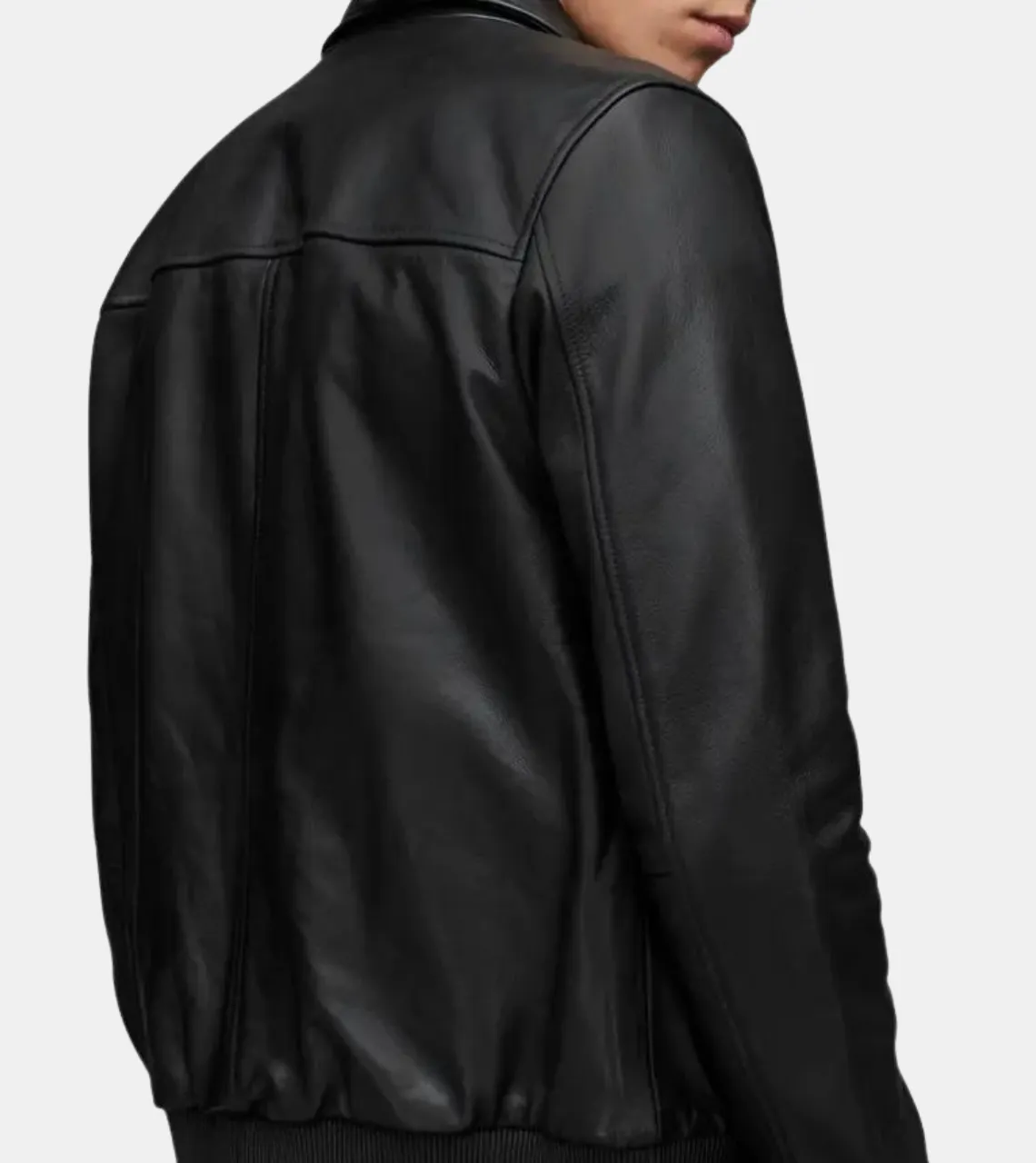 Elliot Men's Black Bomber Leather Aviator Jacket