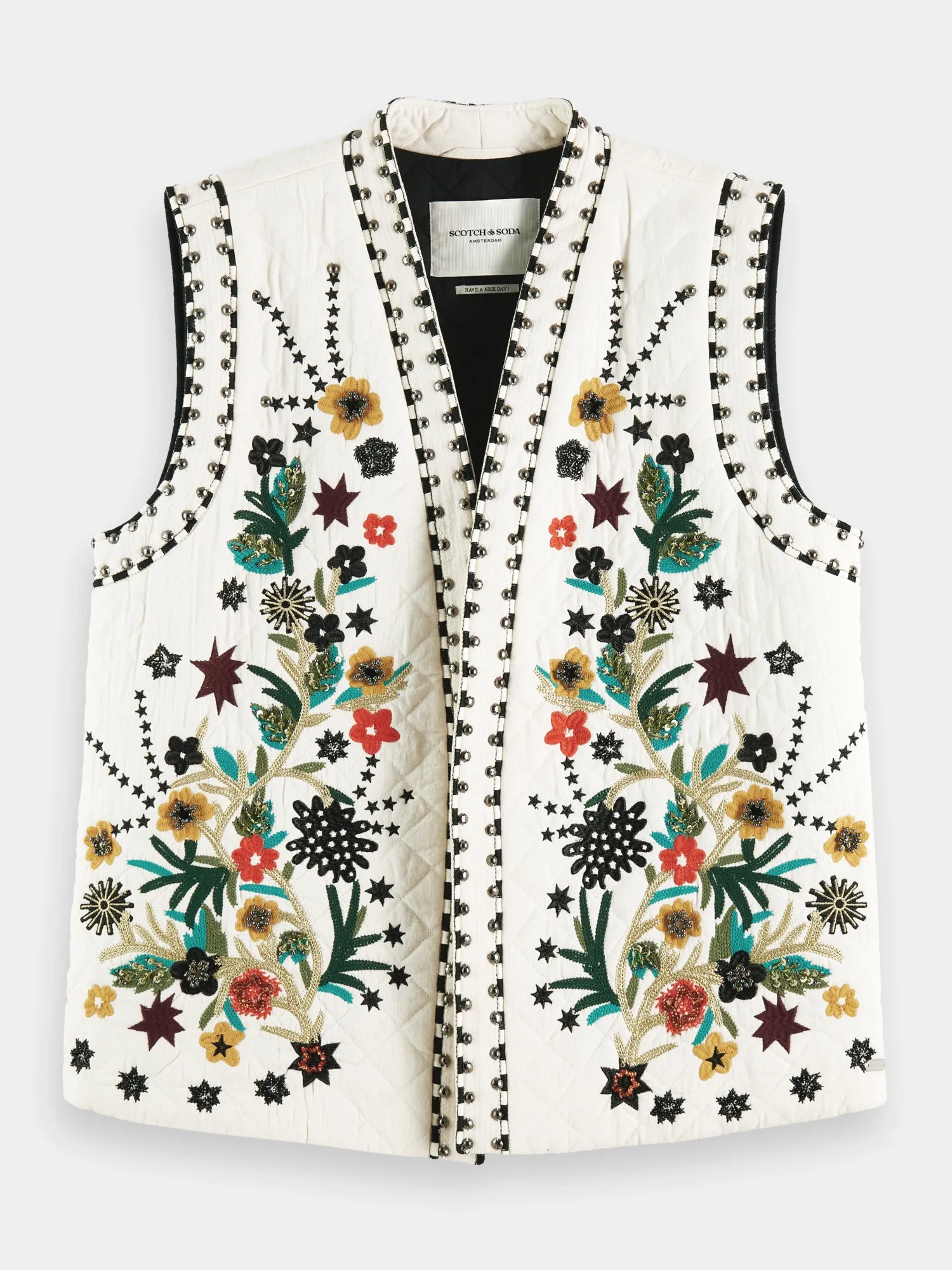 Embroidered gilet