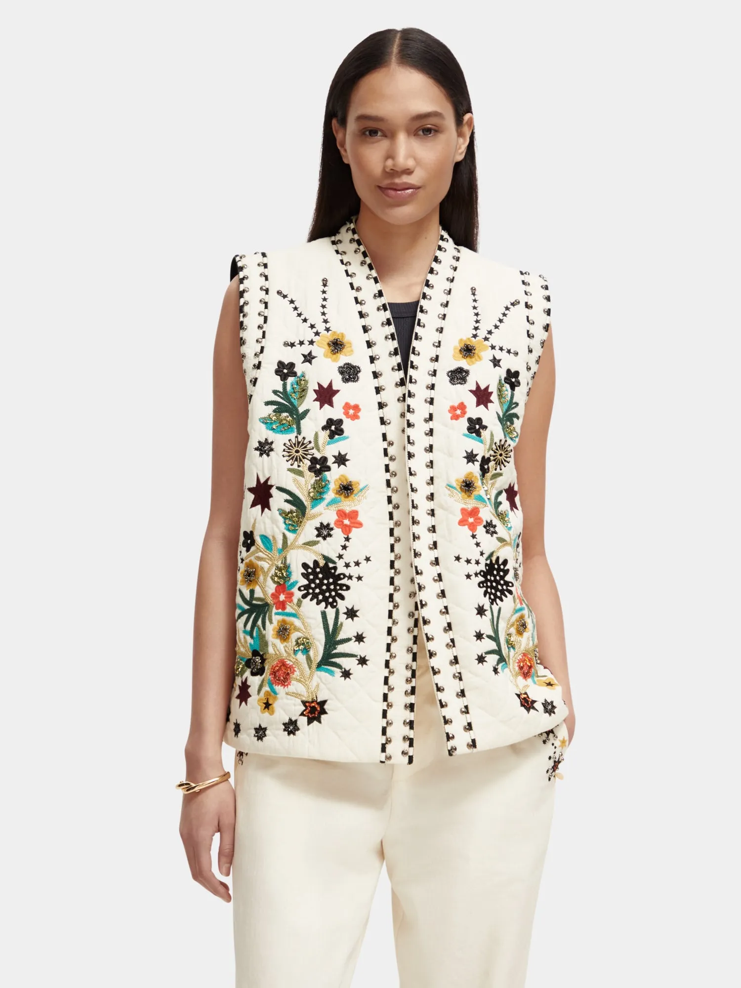 Embroidered gilet