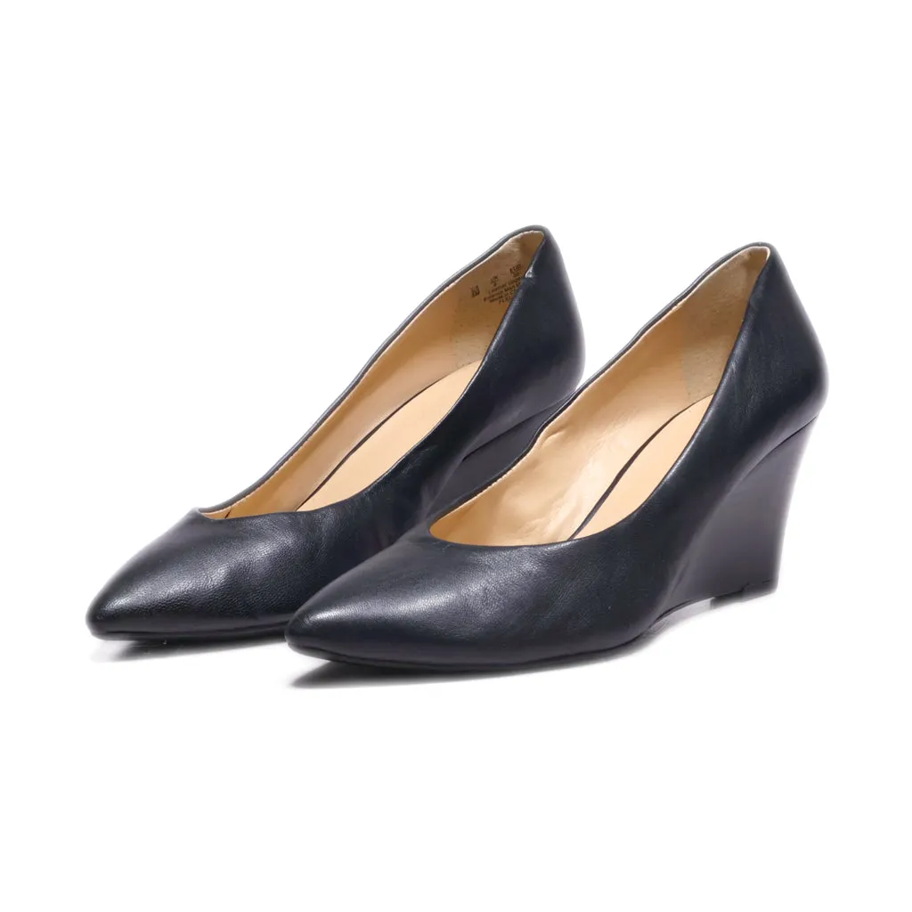 Franco Sarto Wedge Shoes Leather Black Colour For Women