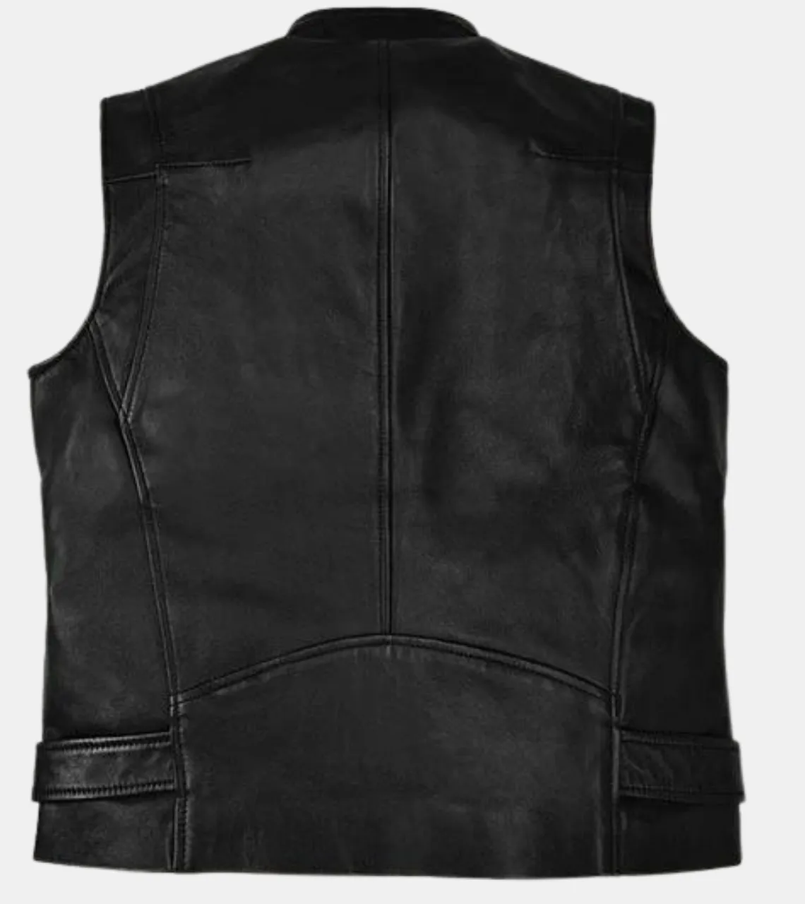 Jethro Men's Black Leather Vest