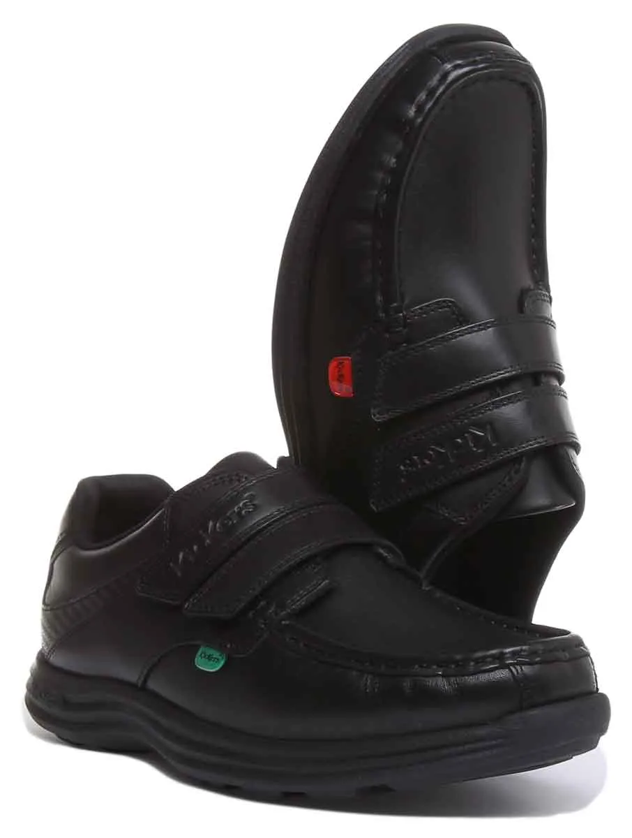 Kickers Reasan Velcro Strap In Black in Adults UK Size 6.5 - 12