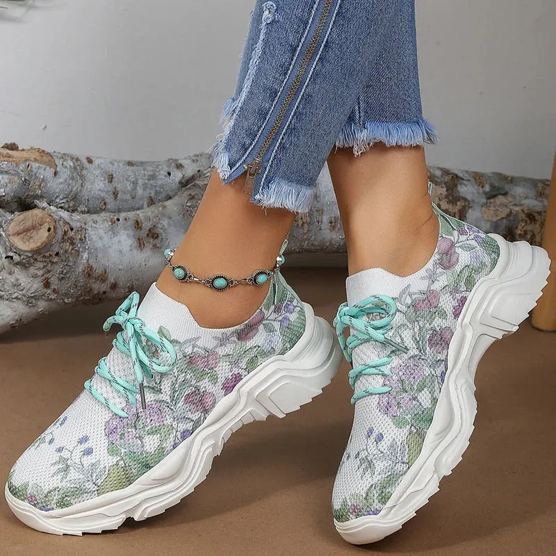 MARGIT FLOWER KNIT SNEAKERS