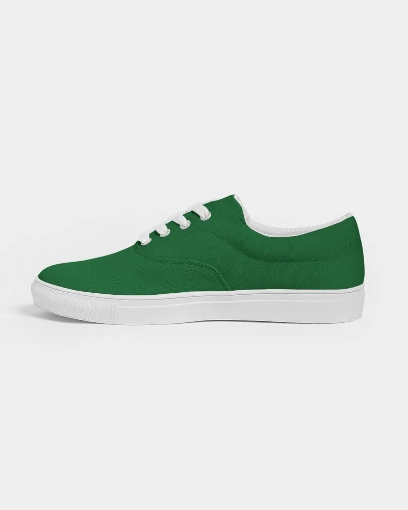 Medium Dark Green Men's Canvas Sneakers | Men's | Medium Dark Pure Green | C75M0Y100K60