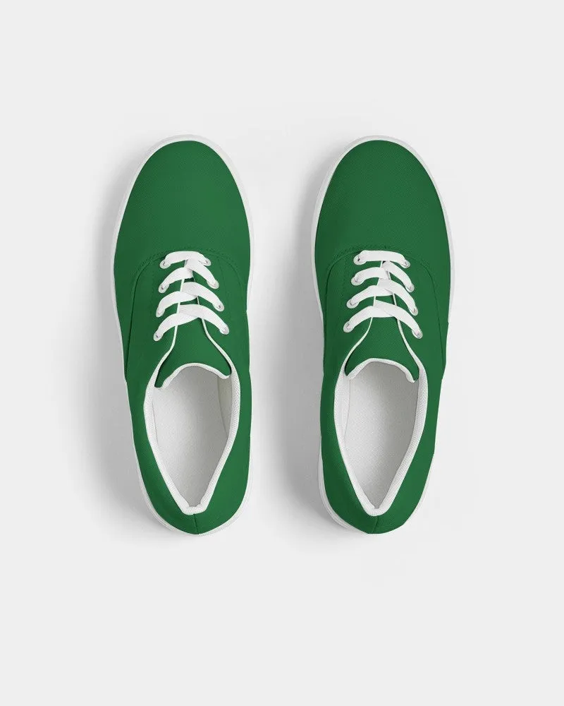 Medium Dark Green Men's Canvas Sneakers | Men's | Medium Dark Pure Green | C75M0Y100K60