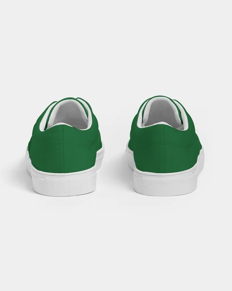 Medium Dark Green Men's Canvas Sneakers | Men's | Medium Dark Pure Green | C75M0Y100K60