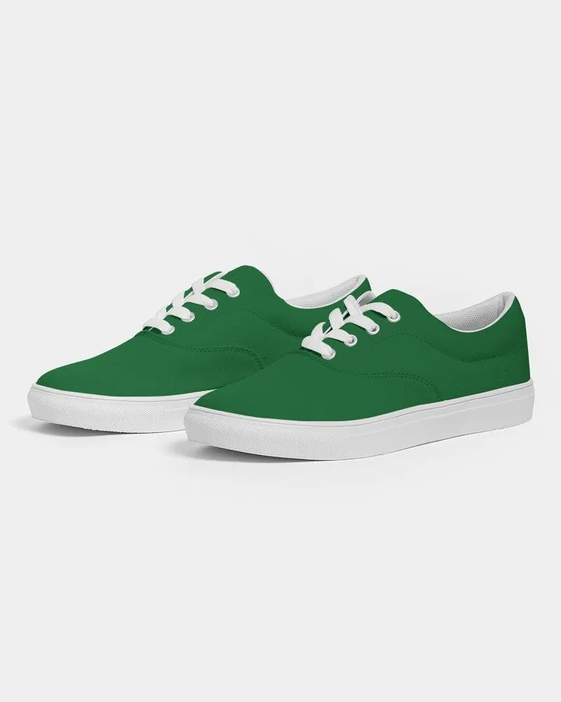 Medium Dark Green Men's Canvas Sneakers | Men's | Medium Dark Pure Green | C75M0Y100K60