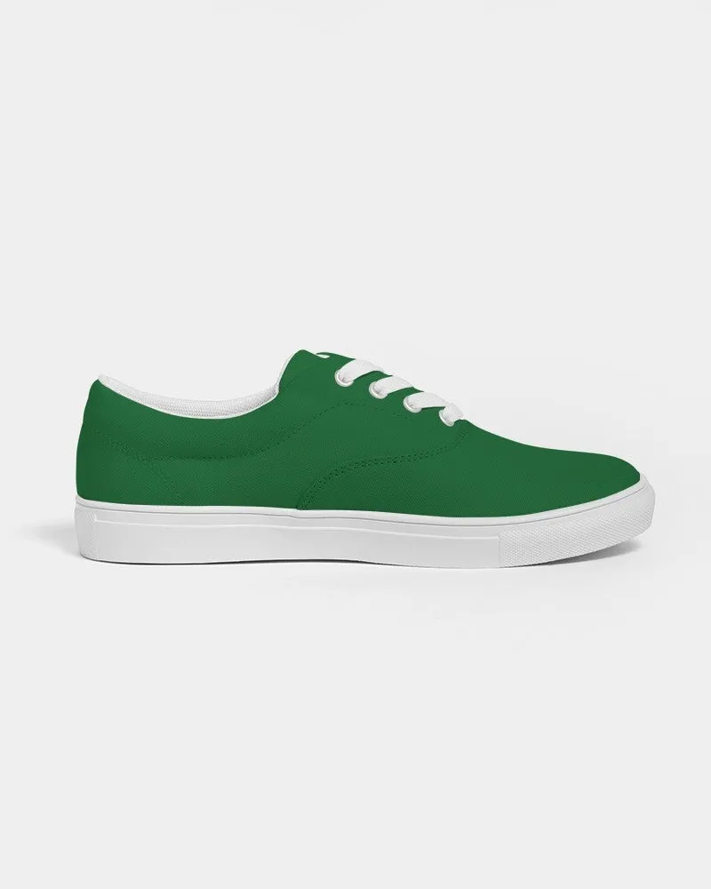 Medium Dark Green Men's Canvas Sneakers | Men's | Medium Dark Pure Green | C75M0Y100K60