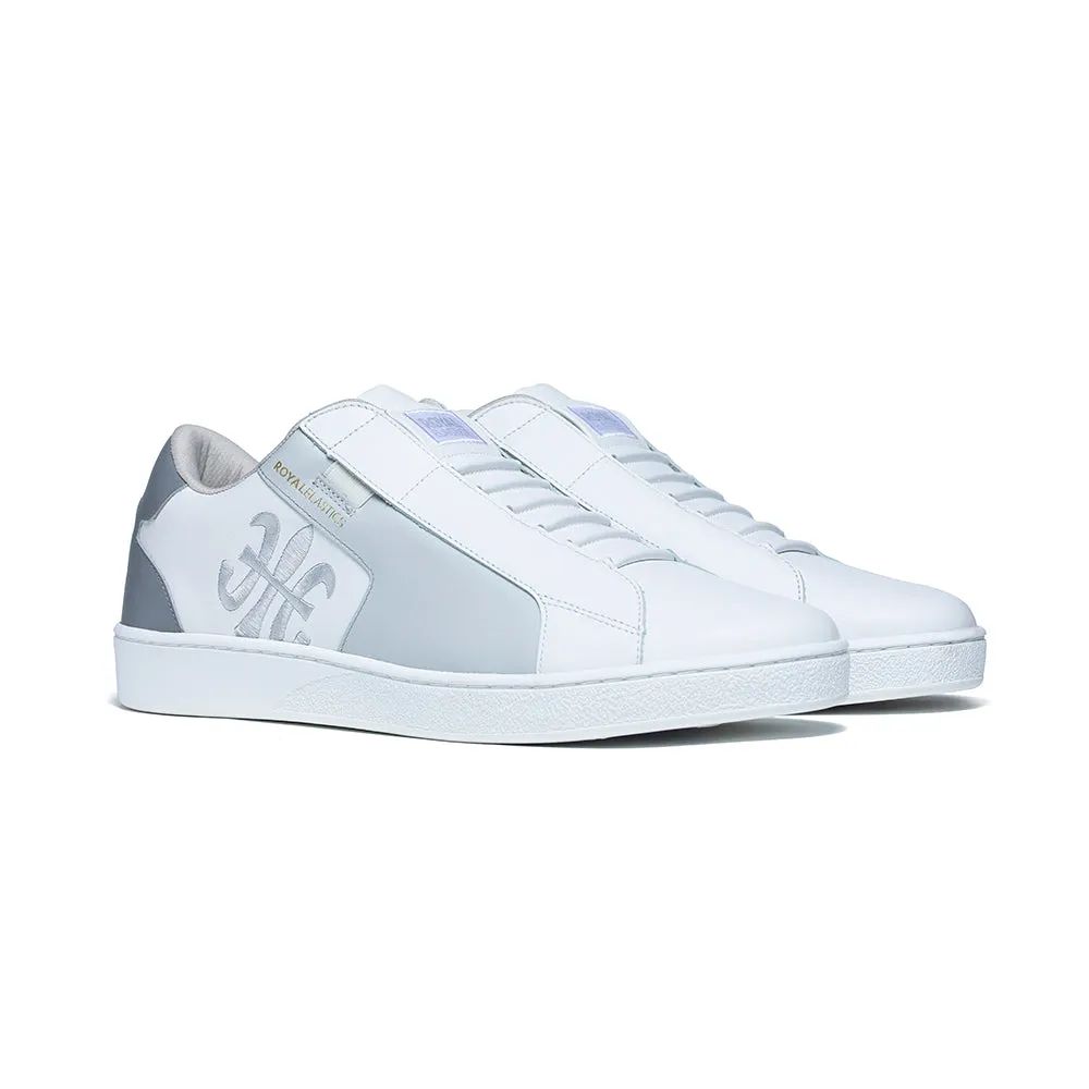 Men's Adelaide White Gray Leather Sneakers 02601-088