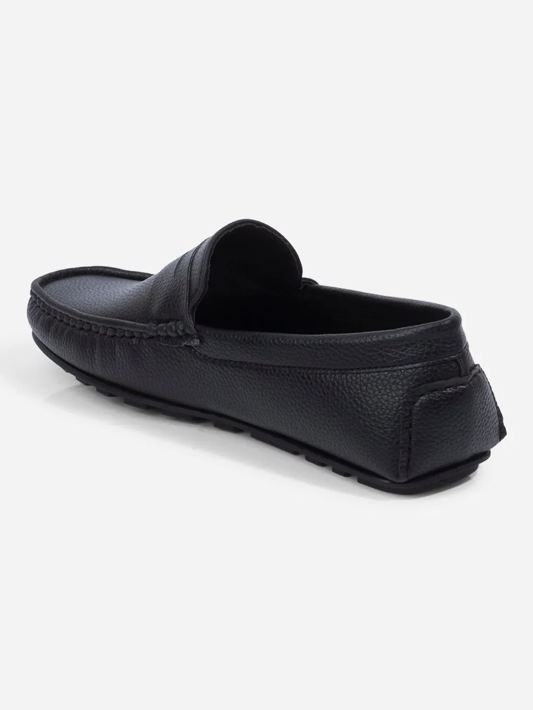 Men's Black Moc Toe Casual Loafer (IX4110)